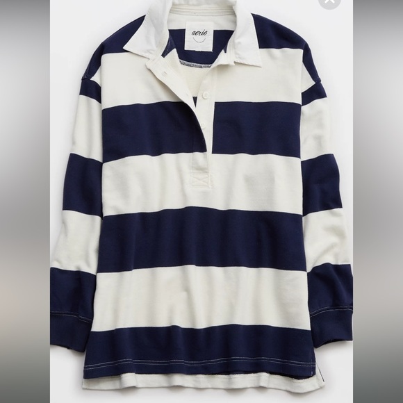 COPY - Aerie Prep Rally Rugby Sweatshirt - Picture 2 of 3